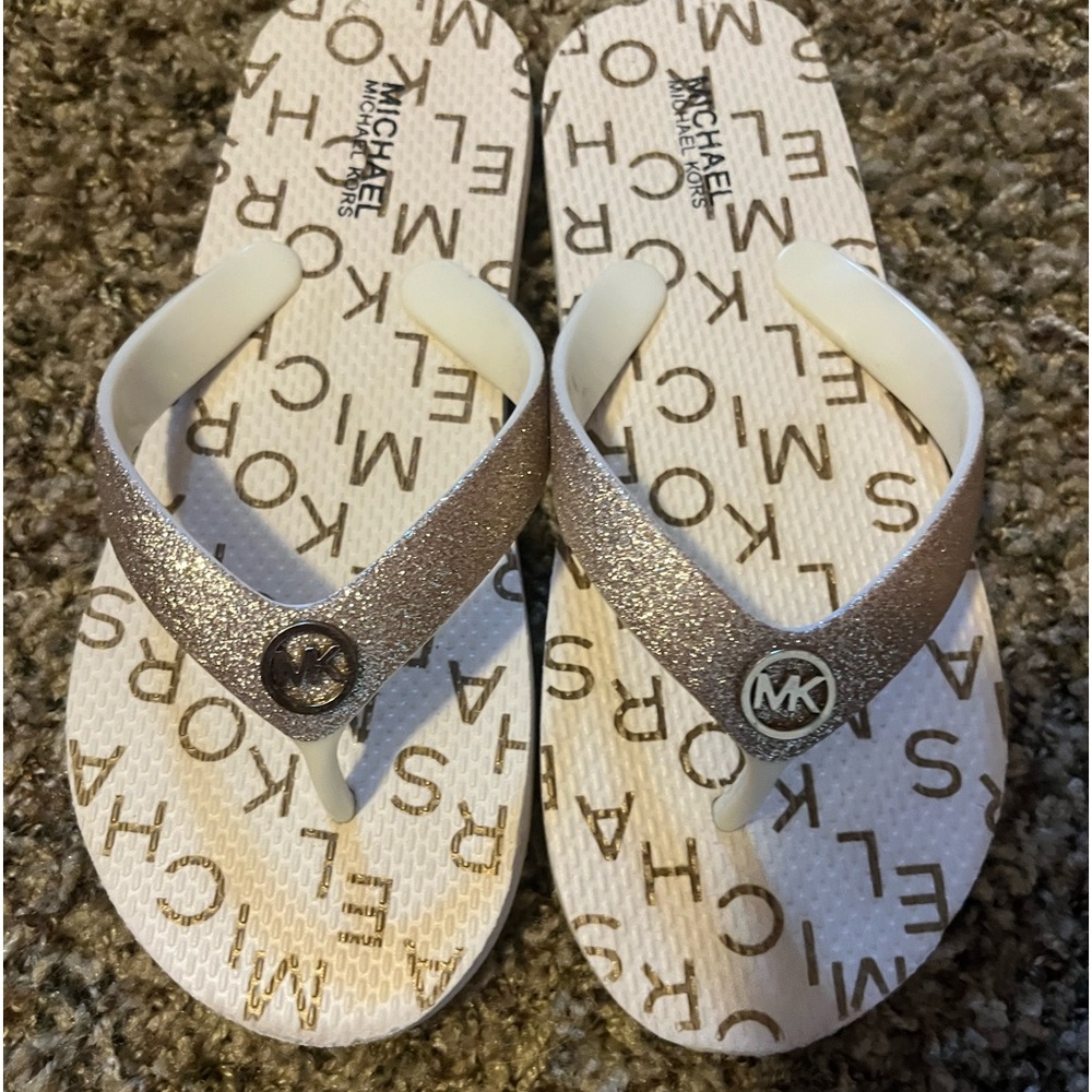 Michael Kors girls flip flops